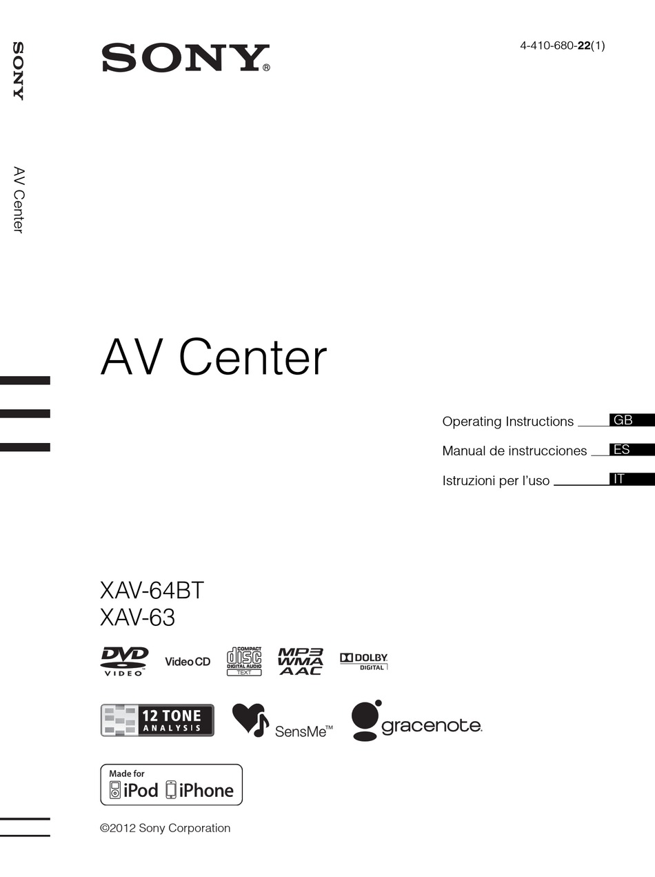 Сони xav 63. Sony_xav_63_service_manual.pdf.