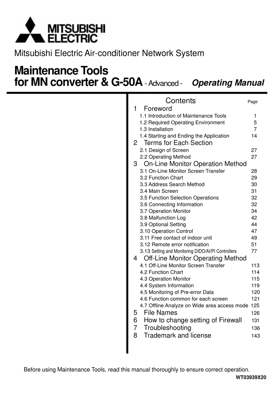 Mitsubishi Electric Mn Converter Operating Manual Pdf Download Manualslib