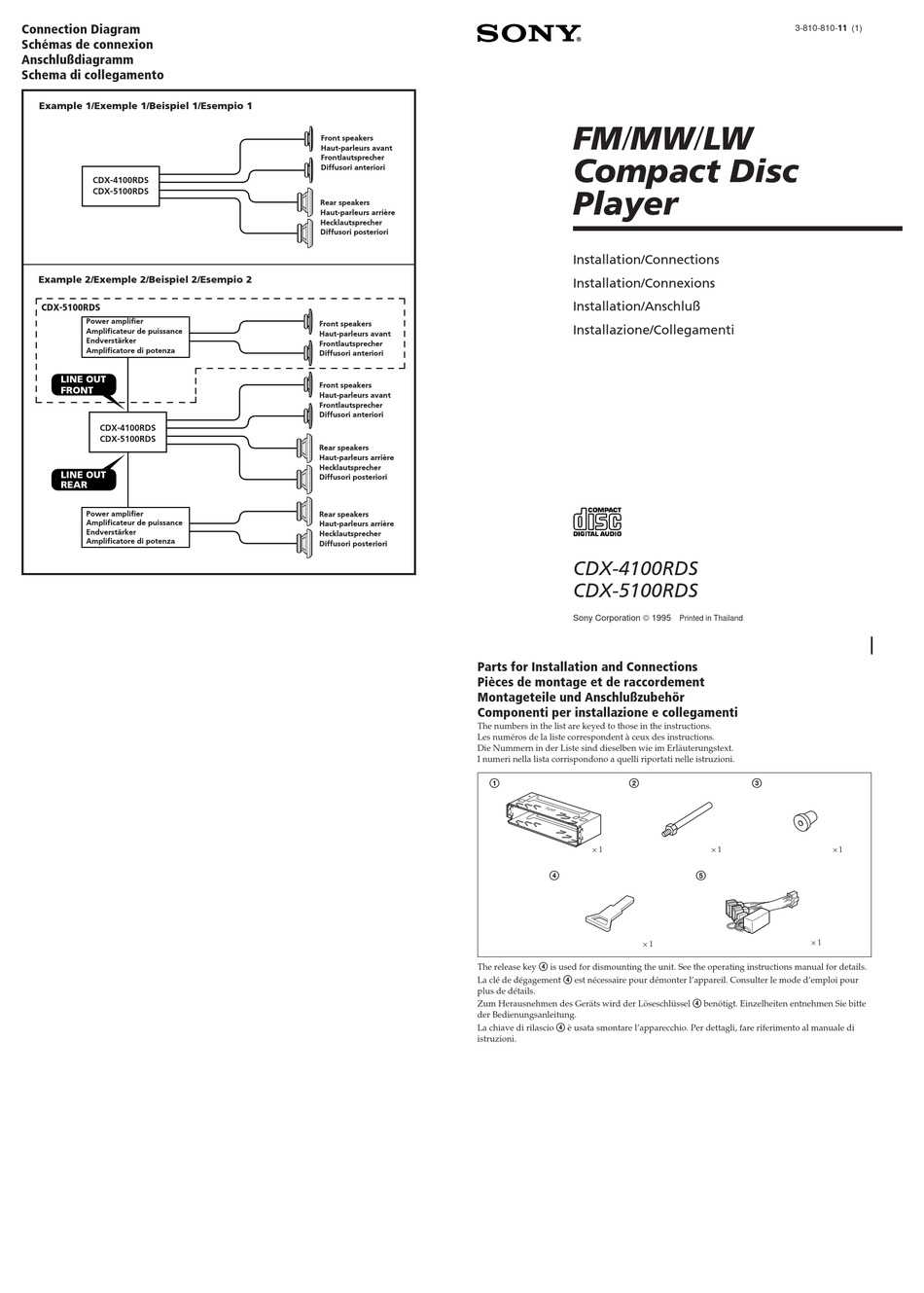 Sony Cdx 4100rds Installation - Wiring Diagram Sony Cdx 4180 Sony Cdx 4100rds Installation - Wiring Diagram Sony Cdx 4180