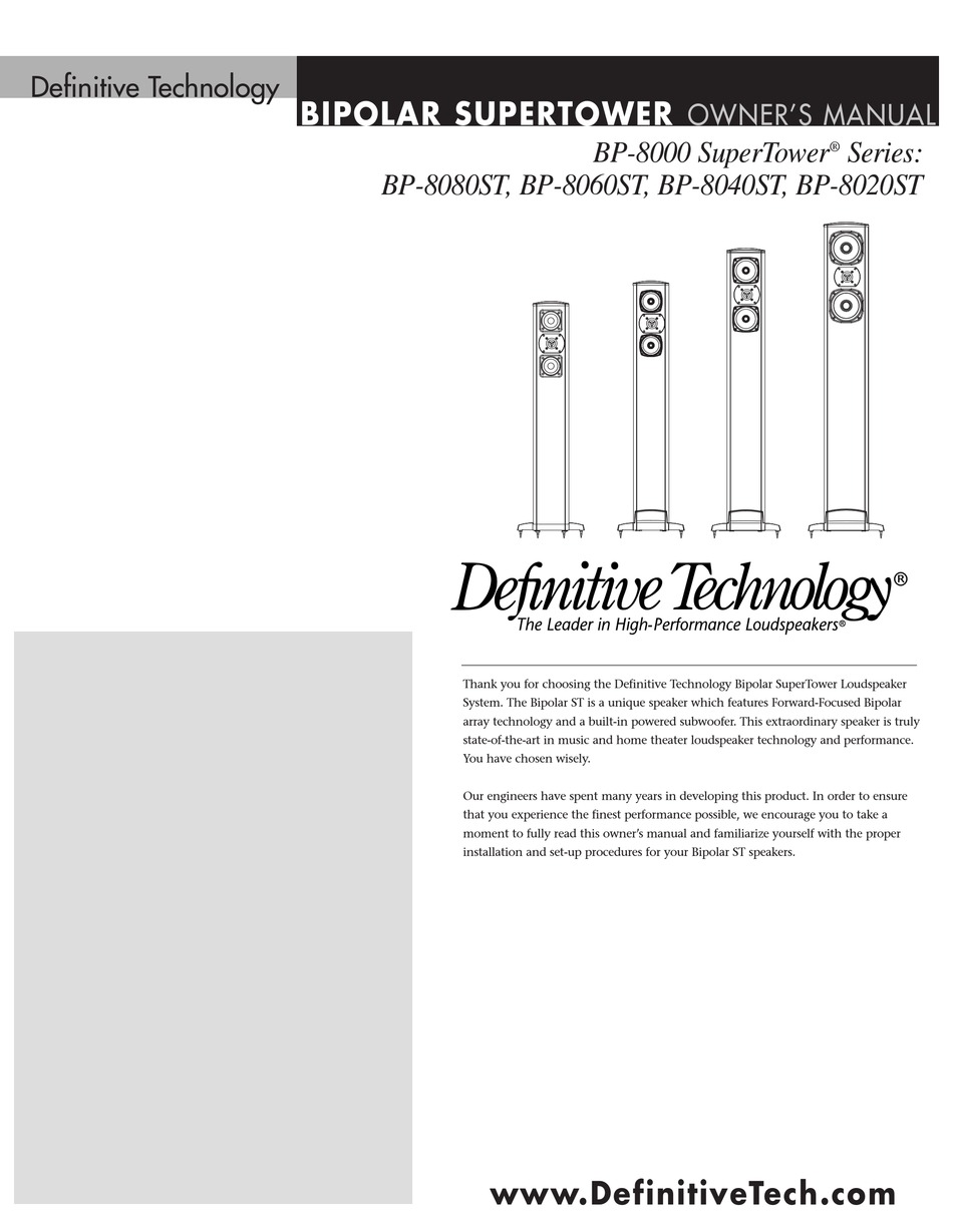 definitive technology bp 2000 manual