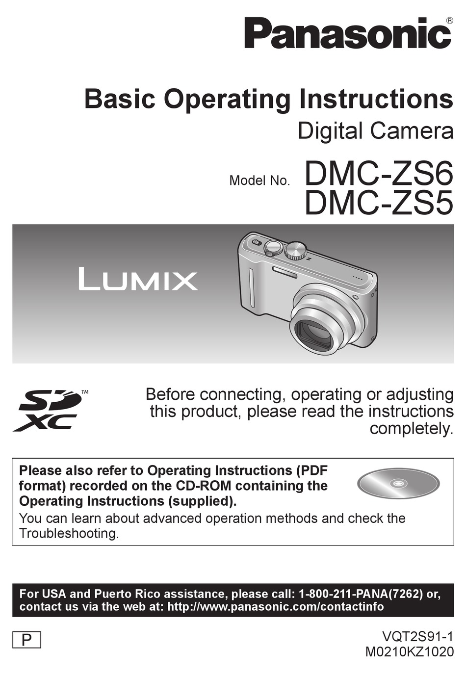 PANASONIC DMC-ZS5K BASIC OPERATING INSTRUCTIONS MANUAL Pdf Download | ManualsLib