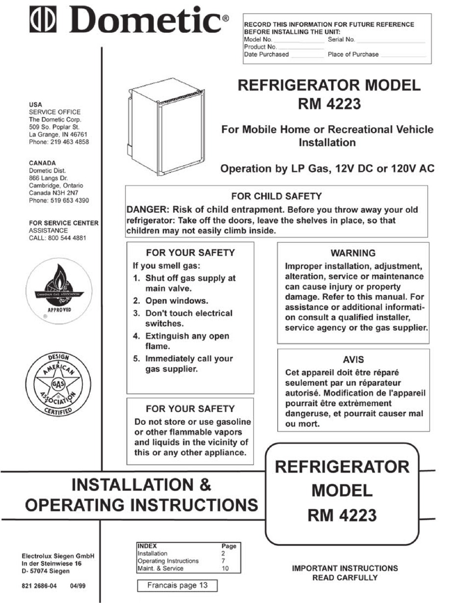 Dometic Refrigerator Door Latch - 2952140008