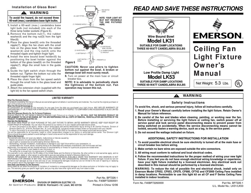 EMERSON LK31 OWNER'S MANUAL Pdf Download | ManualsLib