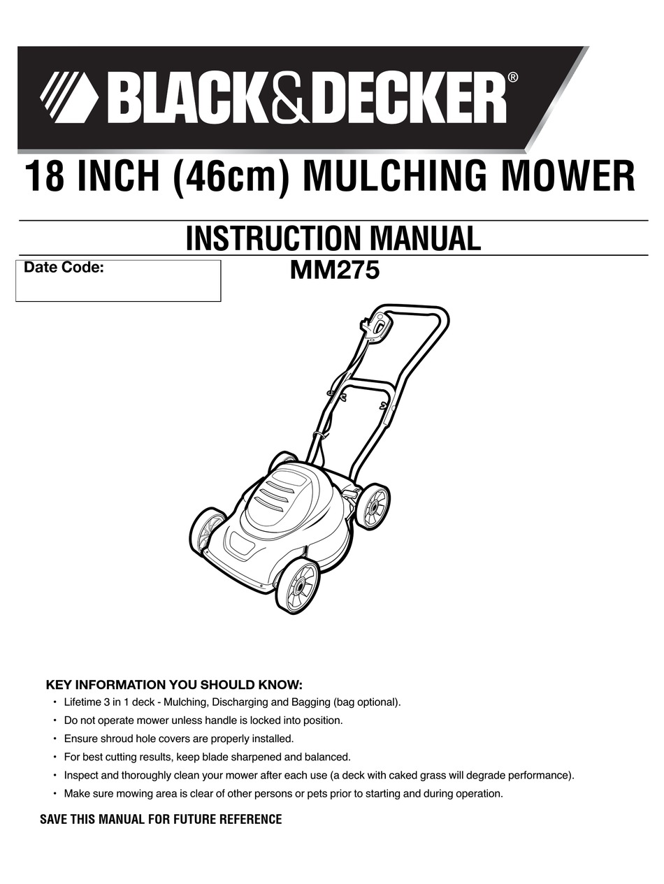 User manual Black & Decker MM2000 (English - 48 pages)