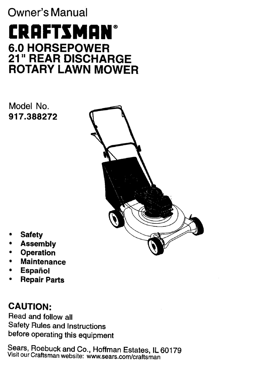 CRAFTSMAN 917.388272 OWNER'S MANUAL Pdf Download ManualsLib