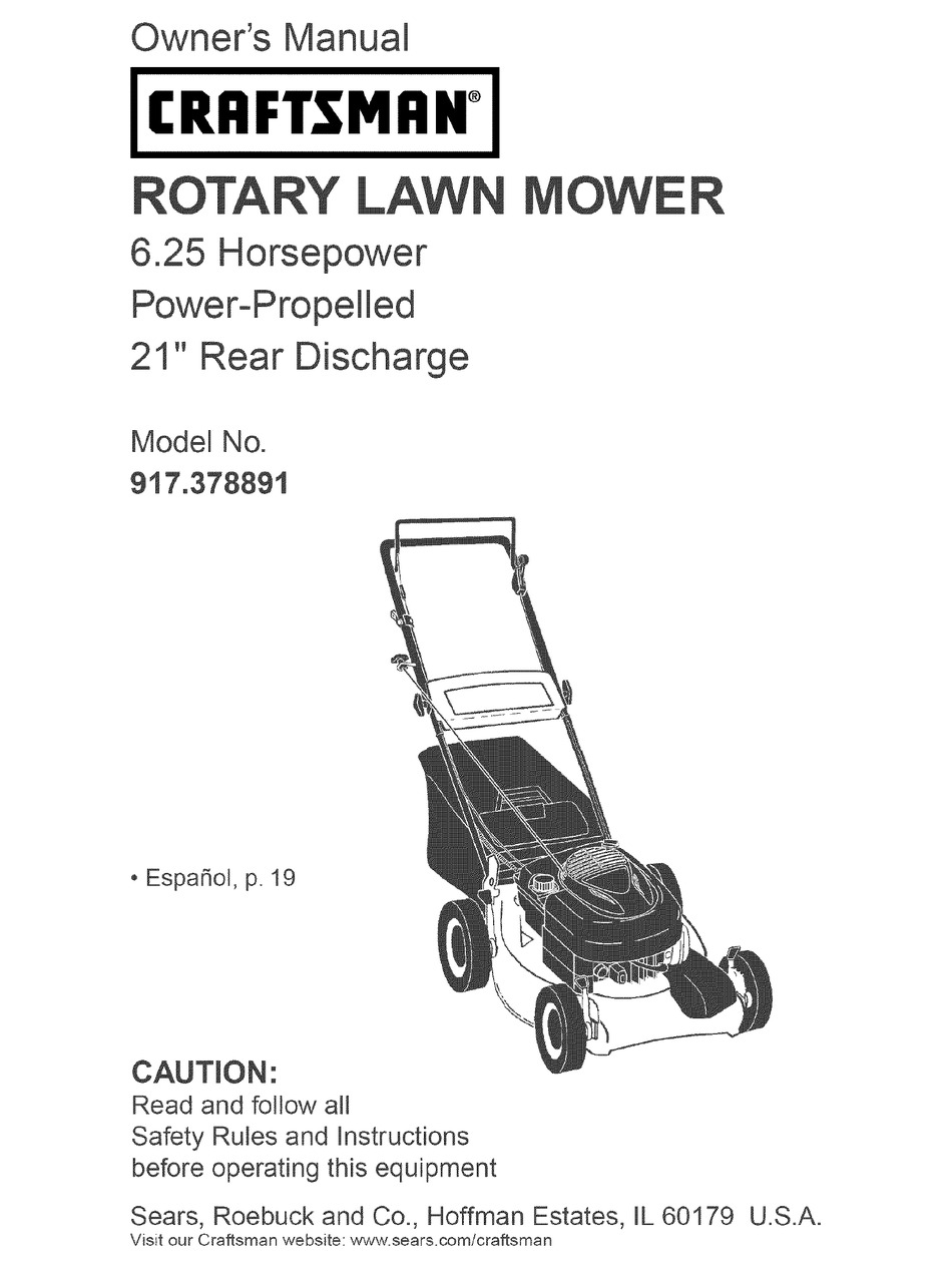 CRAFTSMAN 917.378891 OWNER'S MANUAL Pdf Download | ManualsLib