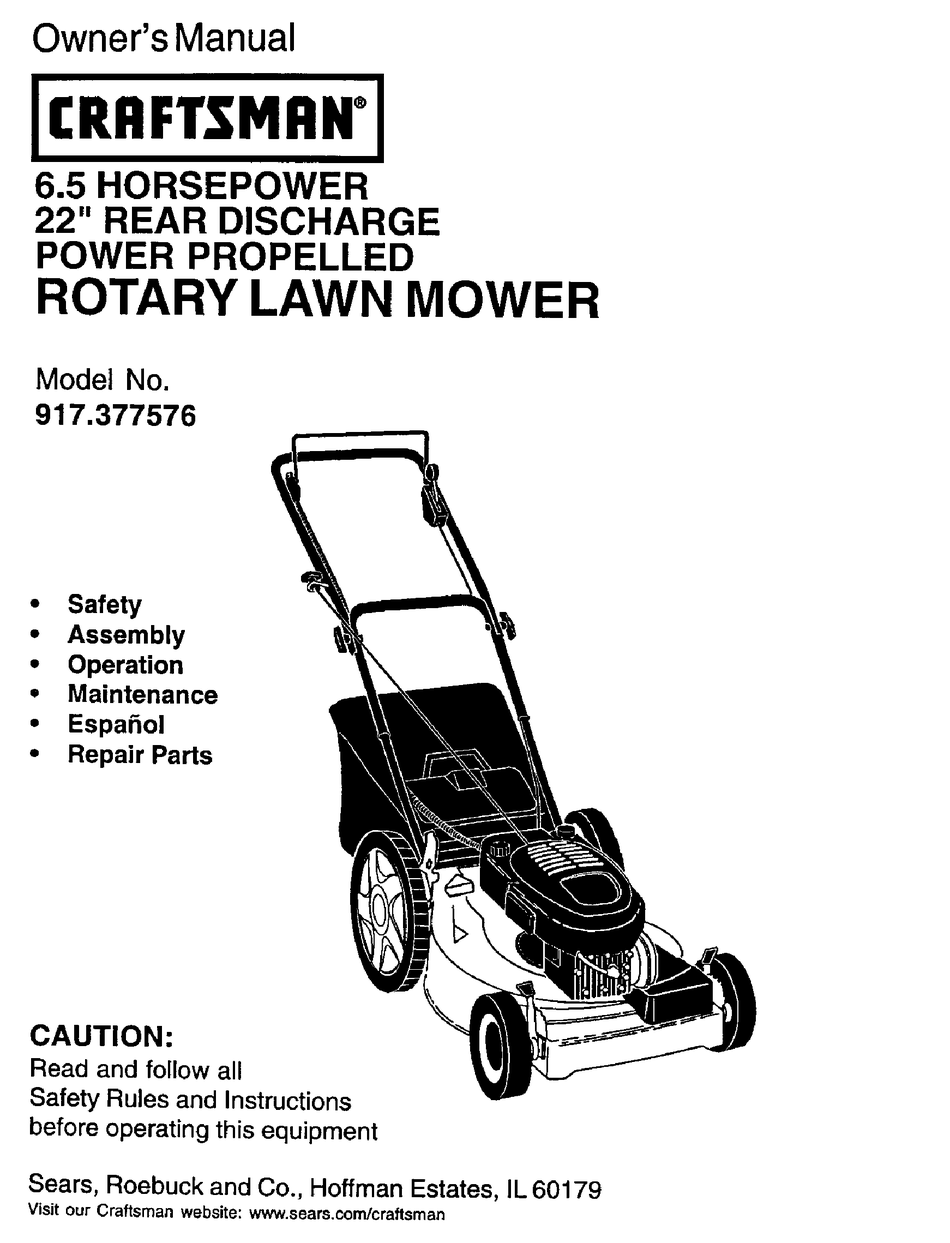 CRAFTSMAN 917.377576 OWNER'S MANUAL Pdf Download | ManualsLib