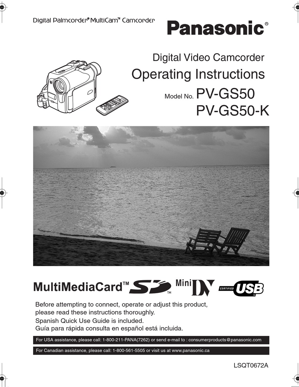 Panasonic Pv Gs50s Operating Instructions Manual Pdf Download Manualslib