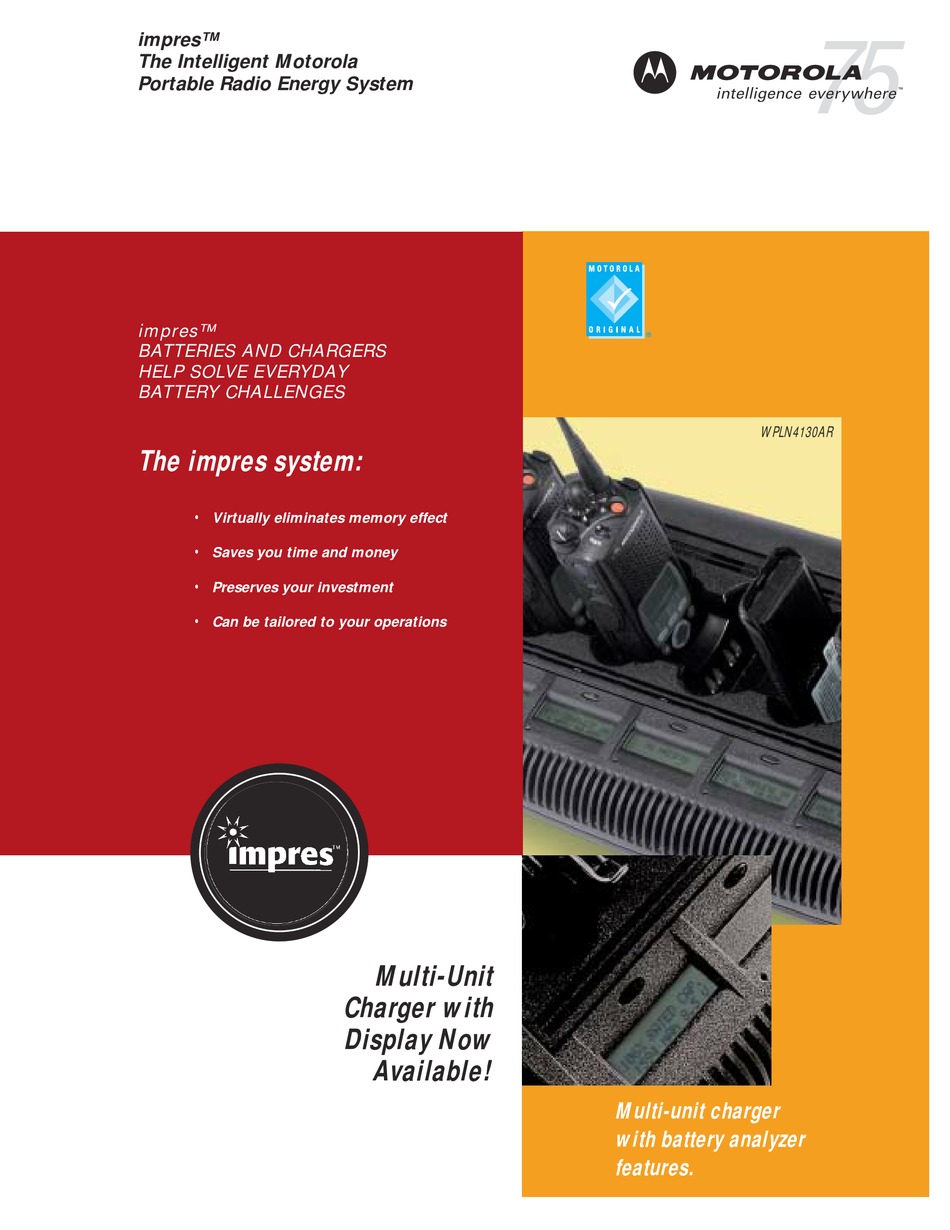 MOTOROLA IMPRES WPLN4130AR INSTRUCTION BOOKLET Pdf Download ManualsLib