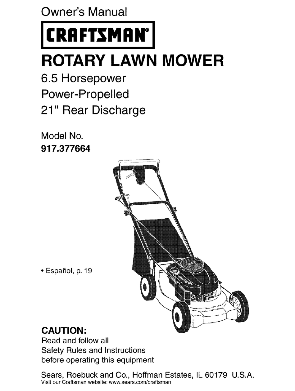 CRAFTSMAN 917.377664 OWNER'S MANUAL Pdf Download | ManualsLib