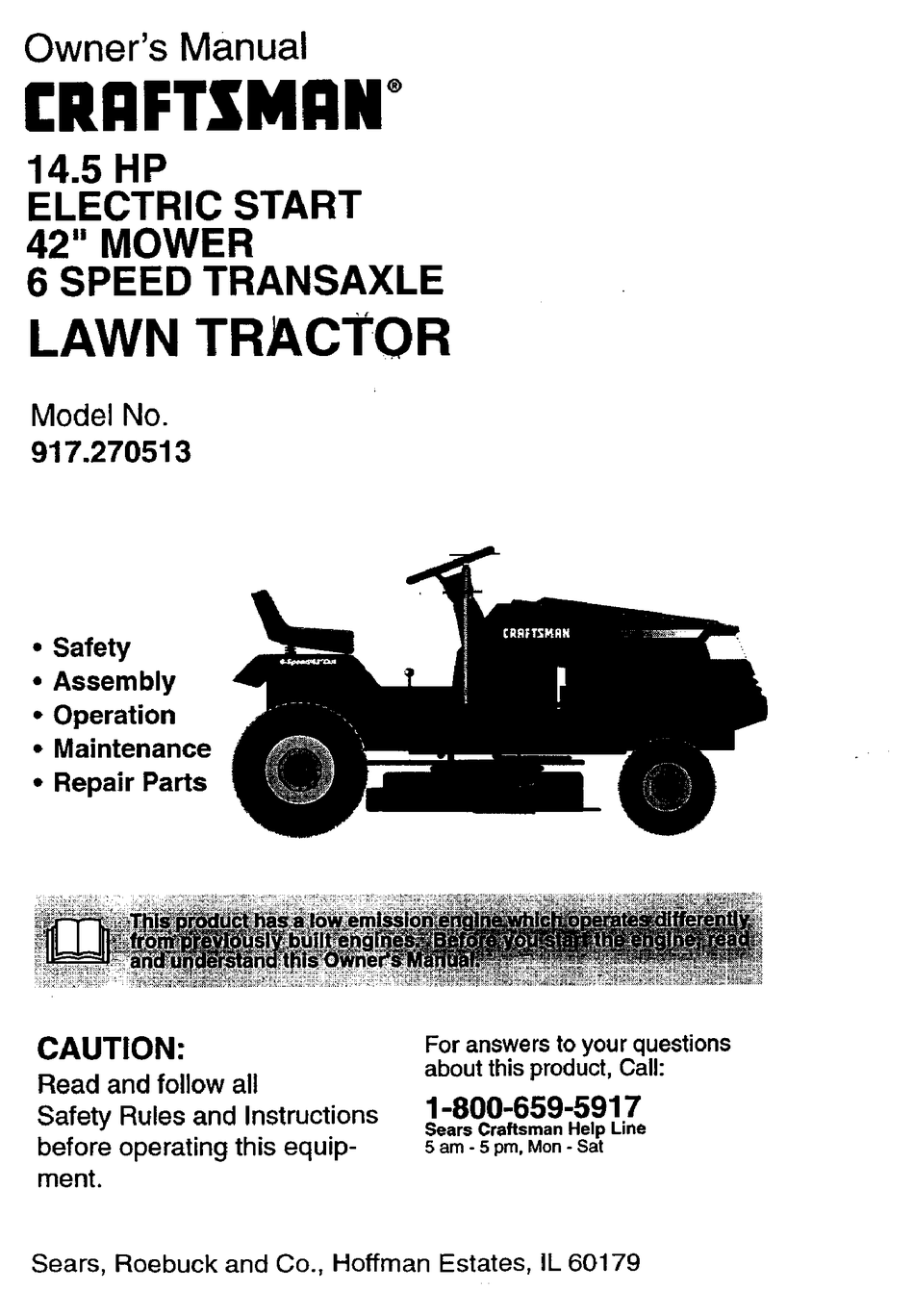 CRAFTSMAN 917.270513 OWNER S MANUAL Pdf Download ManualsLib