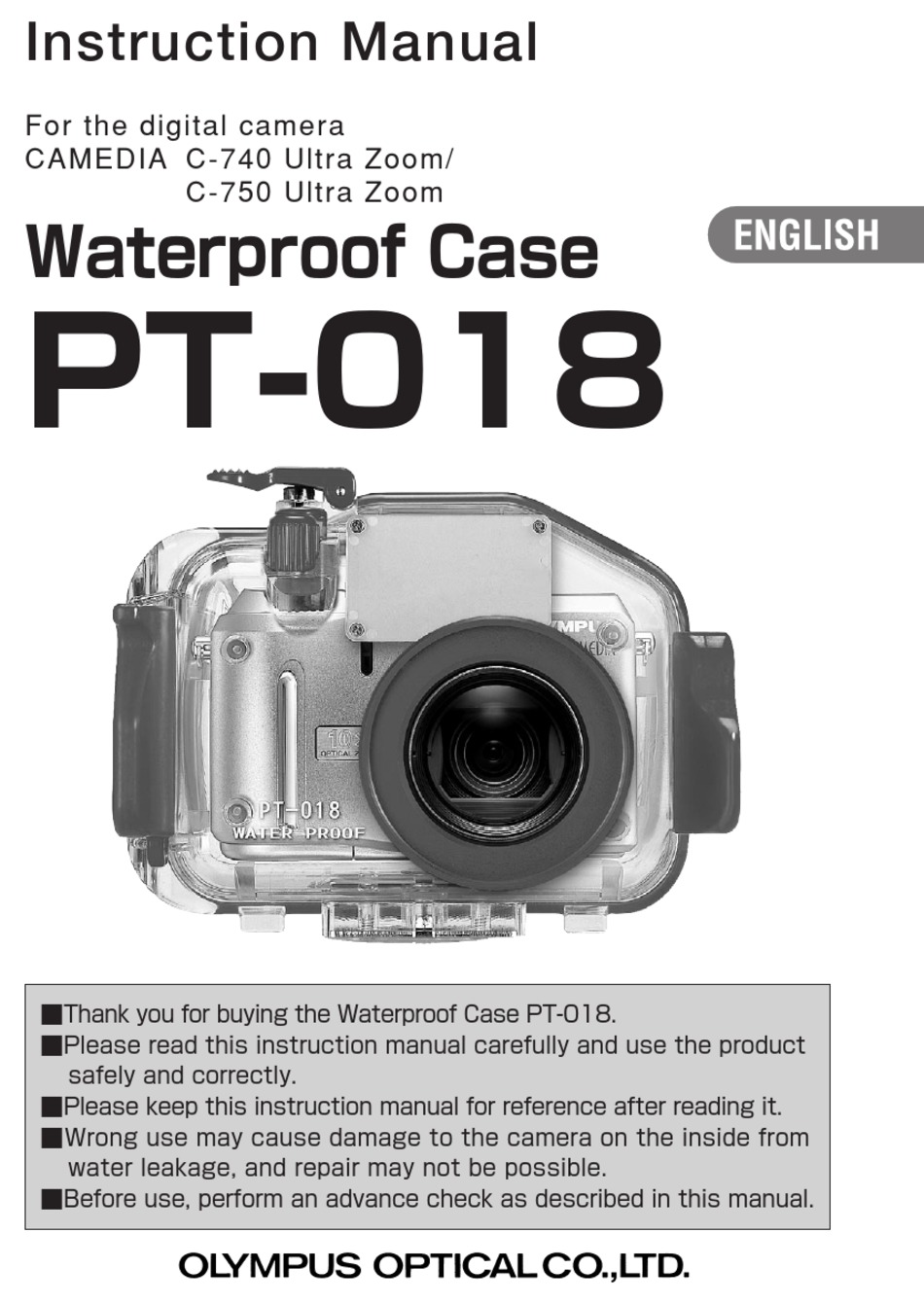 OLYMPUS PT-018 INSTRUCTION MANUAL Pdf Download | ManualsLib