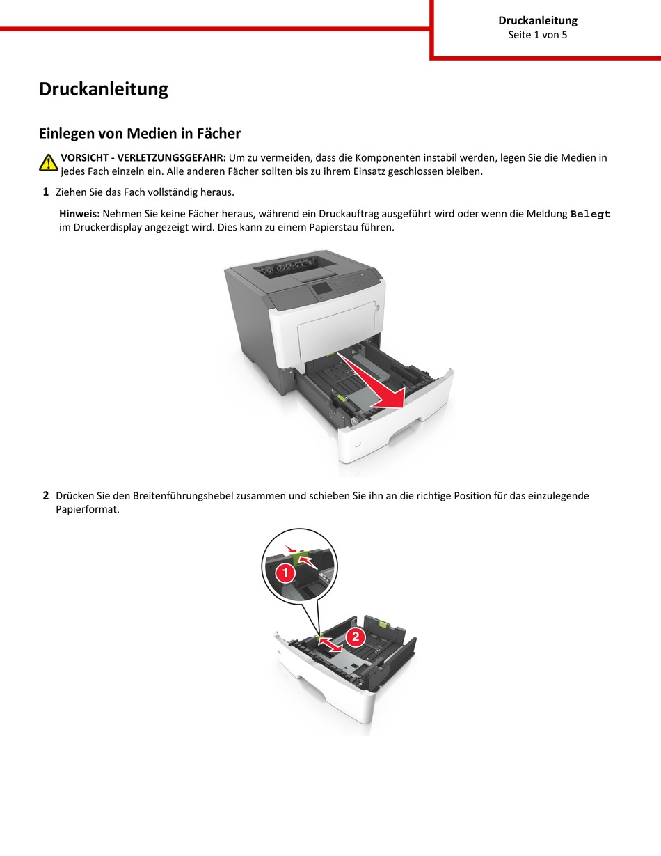LEXMARK M1145 DRUCKANLEITUNG Pdf Download ManualsLib