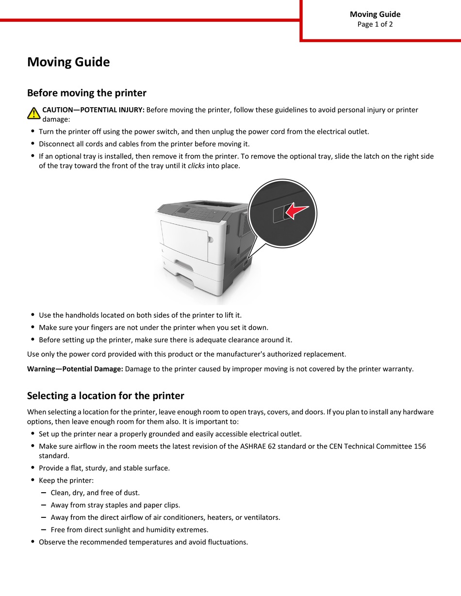 LEXMARK M3150 MOVING MANUAL Pdf Download ManualsLib