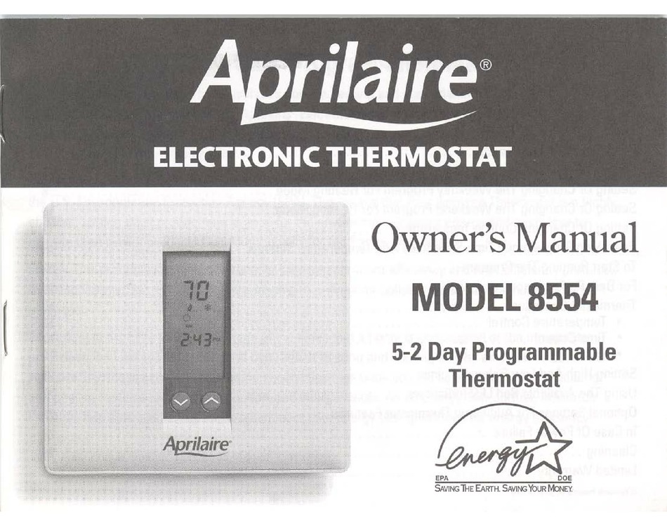 APRILAIRE 8554 OWNER