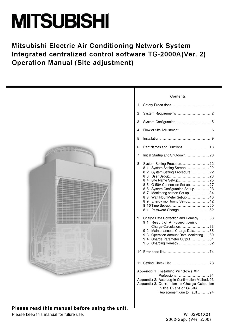 Mitsubishi Tg 00a Operation Manual Pdf Download Manualslib