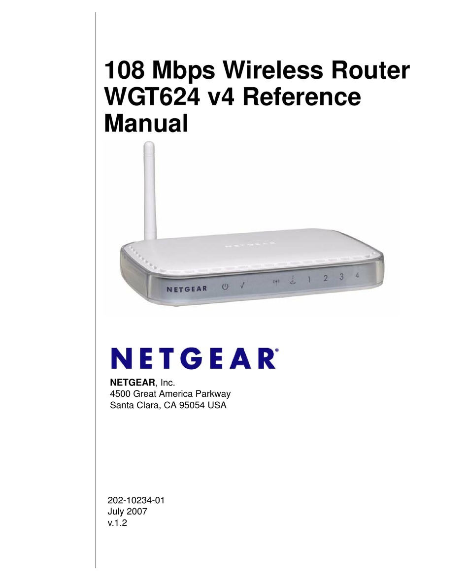 NETGEAR WGT624 REFERENCE MANUAL Pdf Download | ManualsLib