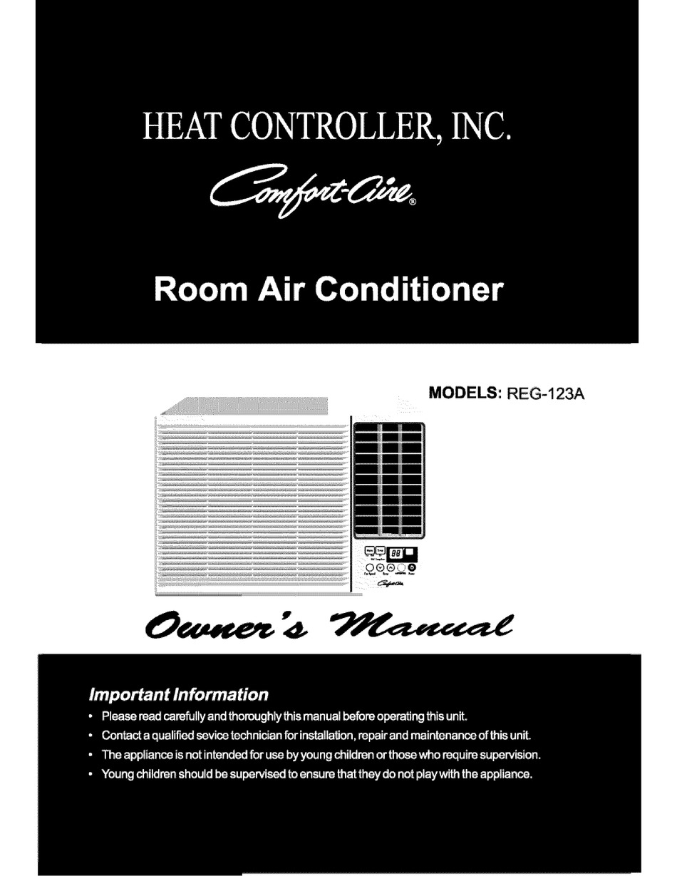 COMFORTAIRE COMFORT AIRE REG123A OWNER