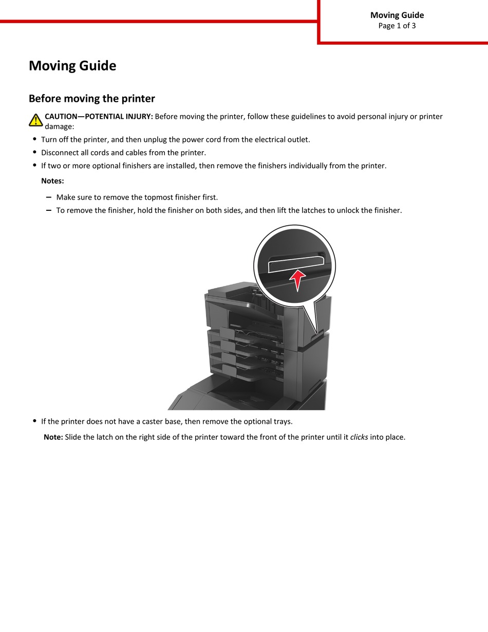LEXMARK MS810DE MOVING MANUAL Pdf Download ManualsLib