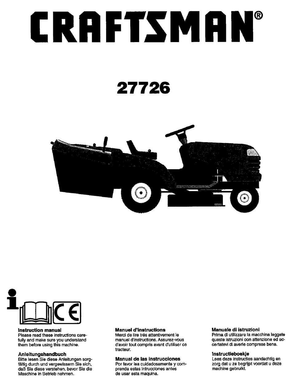 CRAFTSMAN 27726 INSTRUCTION MANUAL Pdf Download | ManualsLib