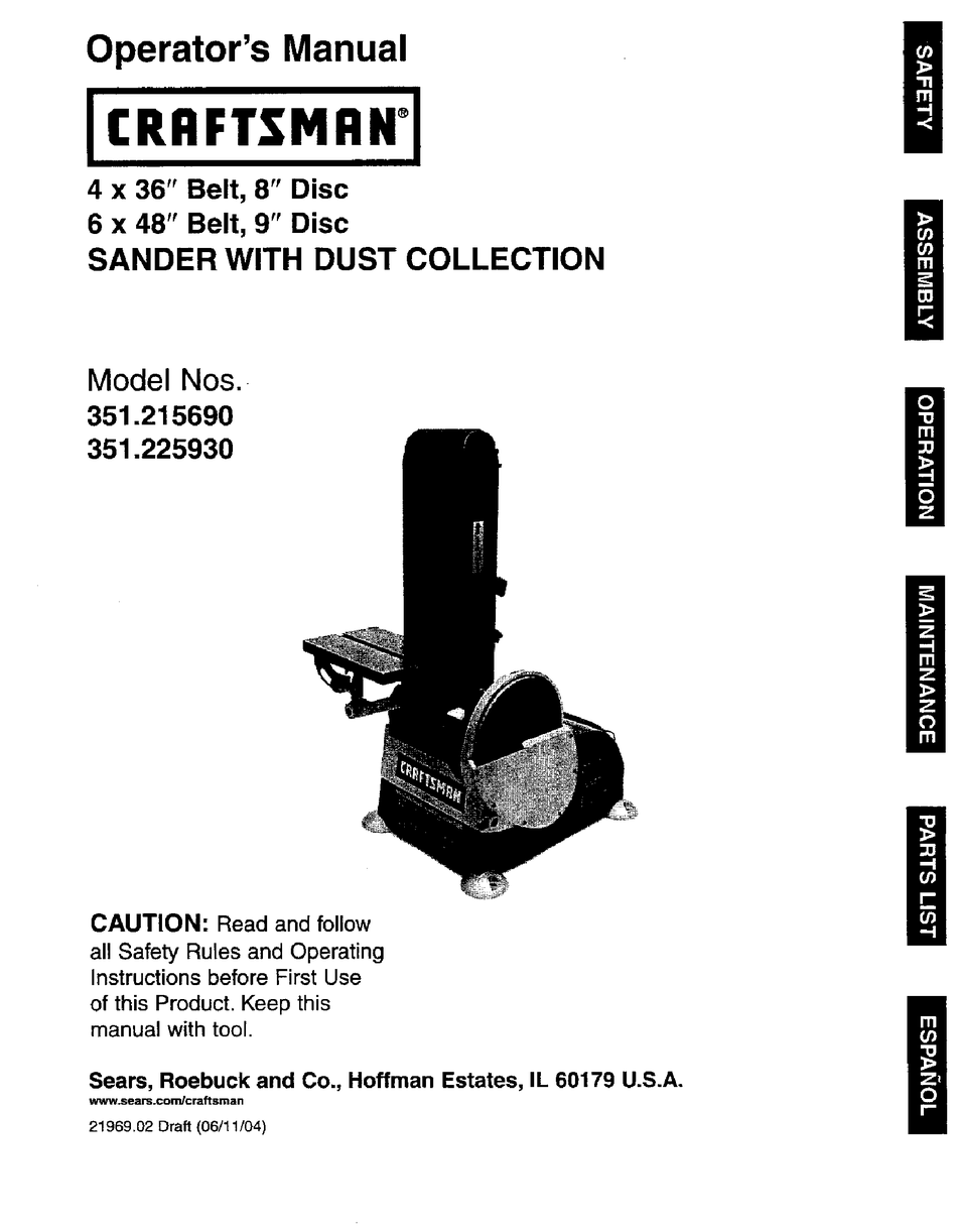 CRAFTSMAN 351.215690 OPERATOR'S MANUAL Pdf Download | ManualsLib