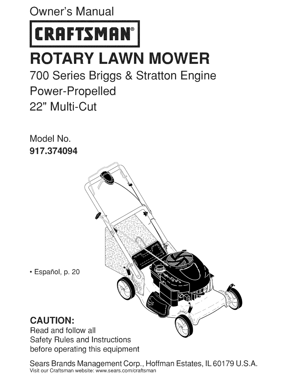 CRAFTSMAN 917.374094 OWNER'S MANUAL Pdf Download | ManualsLib