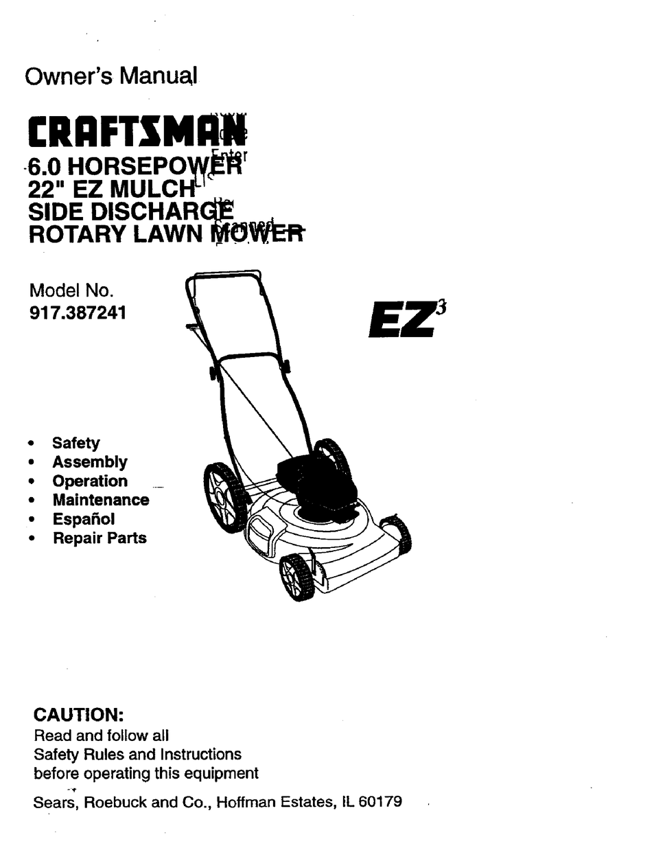 CRAFTSMAN 917.387241 OWNER
