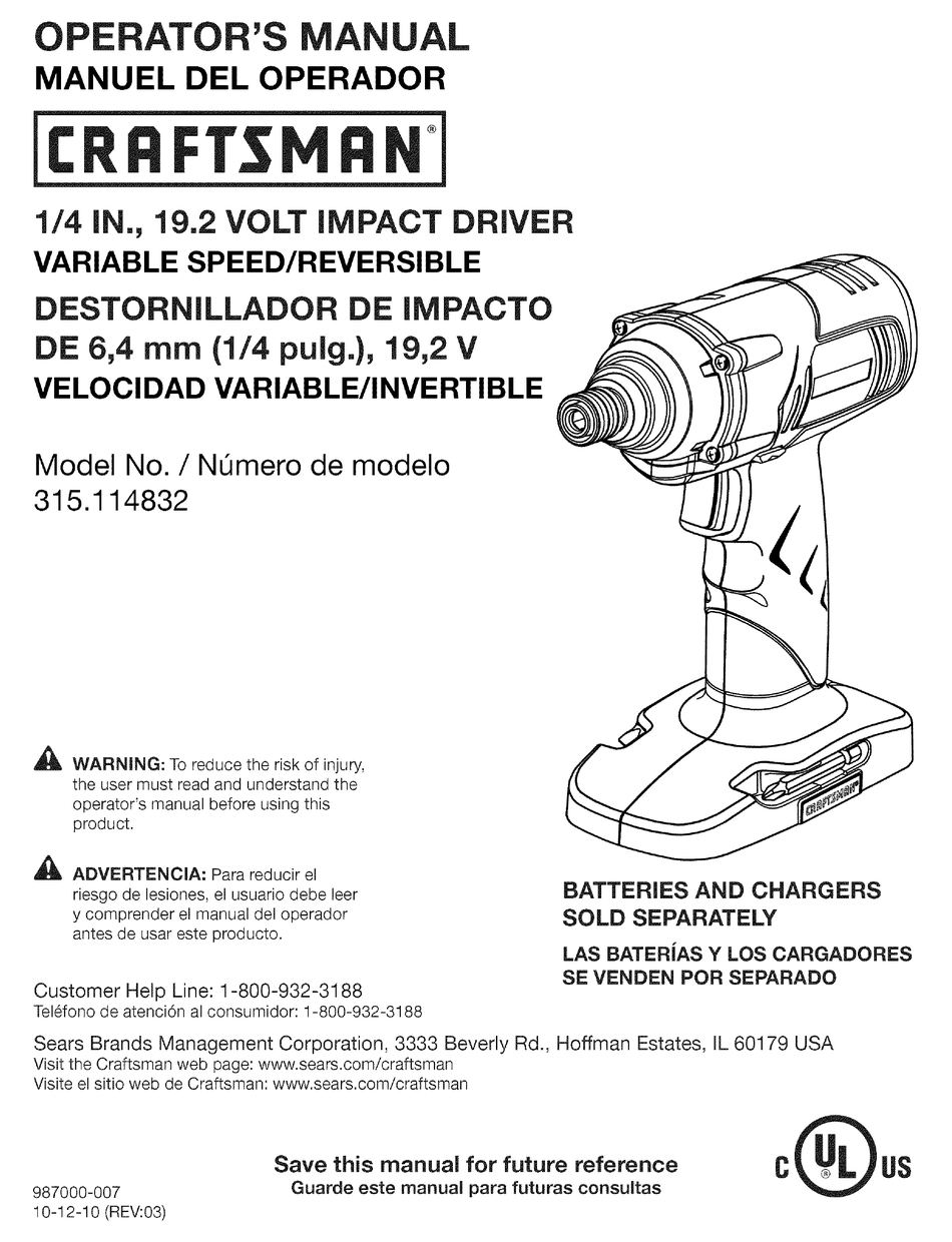 Craftsman manual impact discount driver