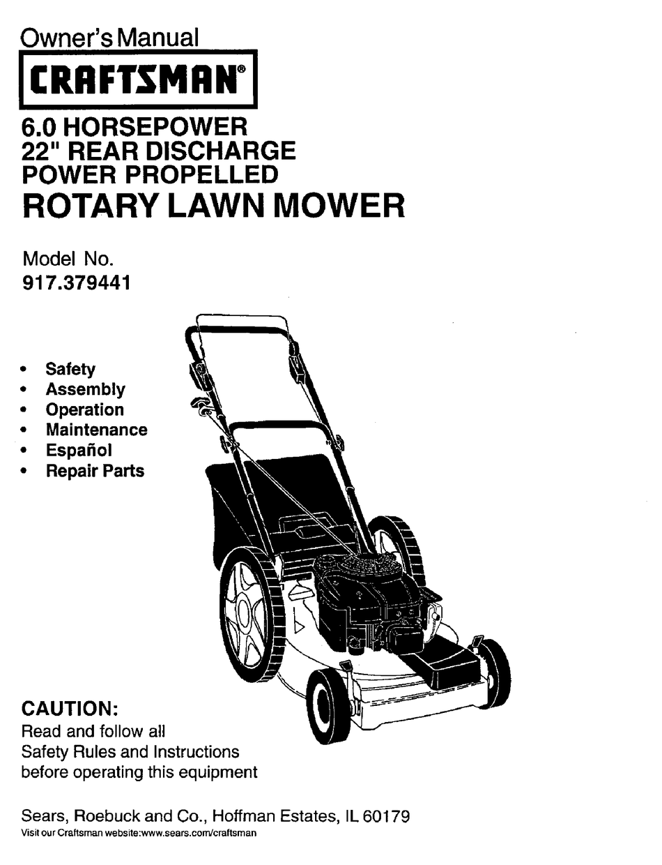 CRAFTSMAN 917.379441 OWNER'S MANUAL Pdf Download | ManualsLib