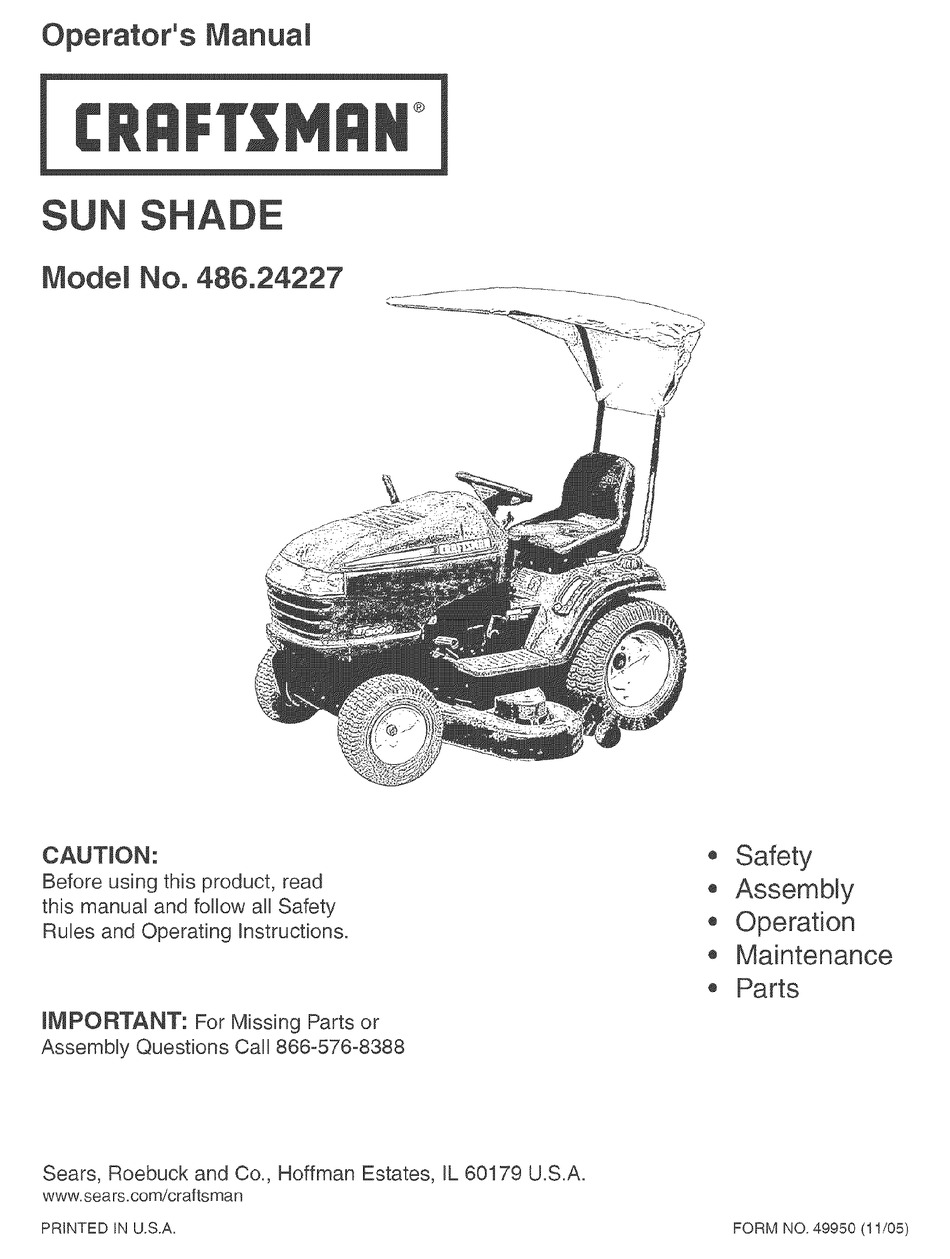 Sun shade for craftsman best sale riding mower