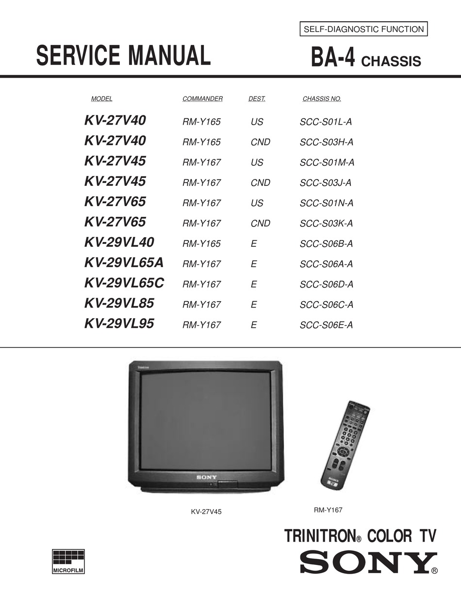 Схема sony kv 29fx66k