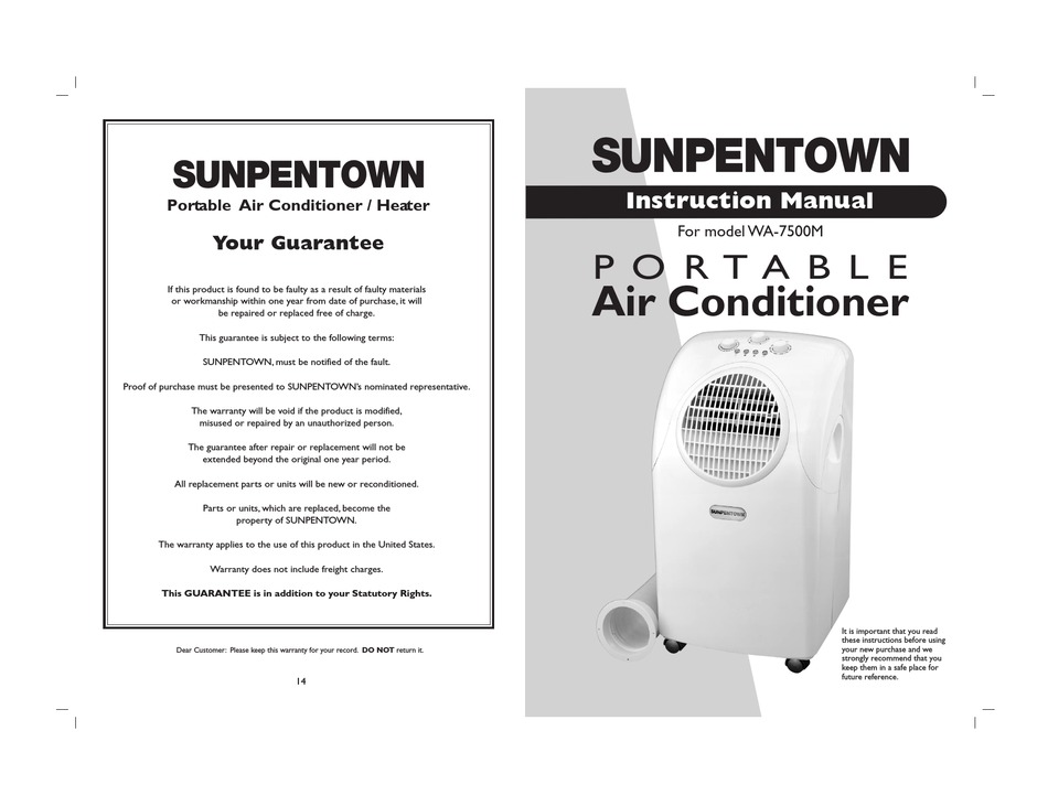 sunpentown portable air conditioner parts