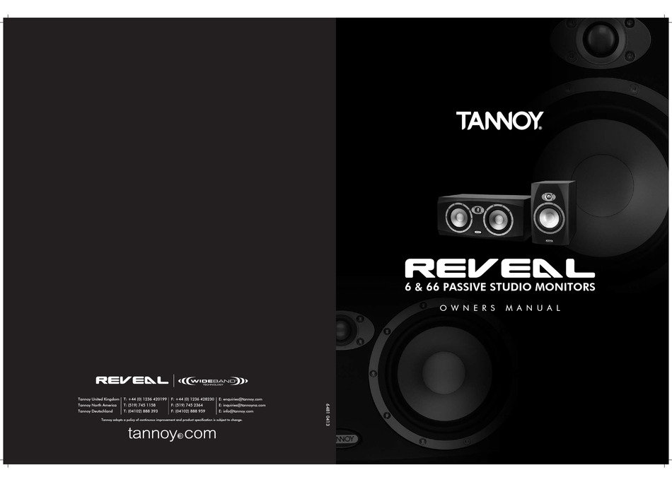 tannoy reveal 402 frequency response