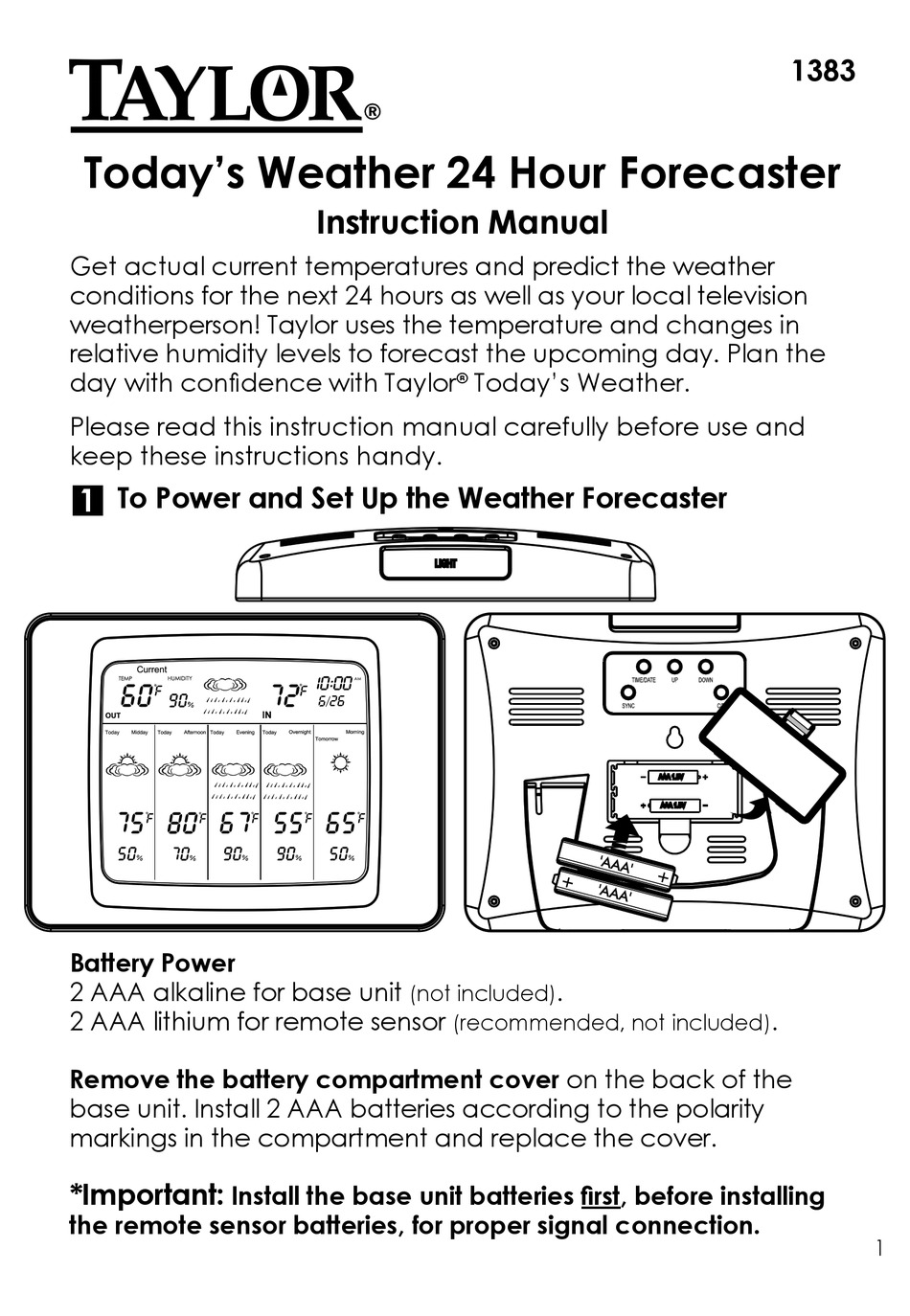 TAYLOR 1383 INSTRUCTION MANUAL Pdf Download ManualsLib