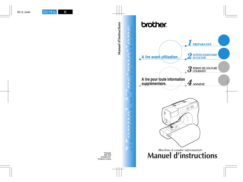 BROTHER CS8150 MANUEL D