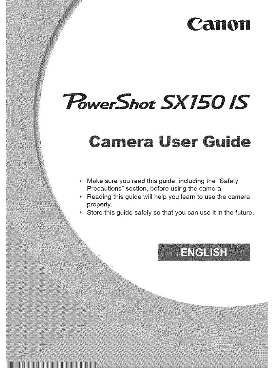 CANON POWERSHOT SX150 IS USER MANUAL Pdf Download ManualsLib