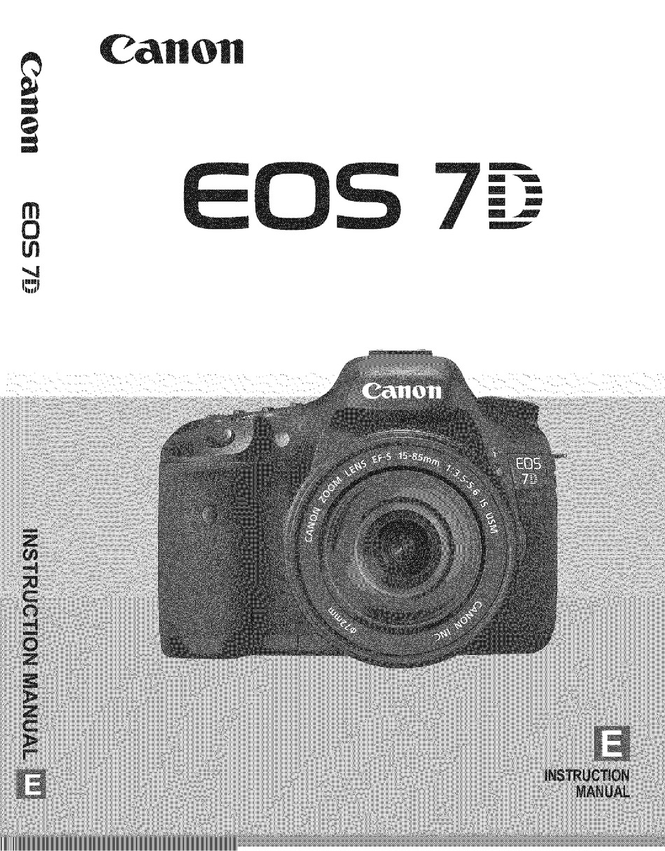 CANON EOS 7D INSTRUCTION MANUAL Pdf Download | ManualsLib