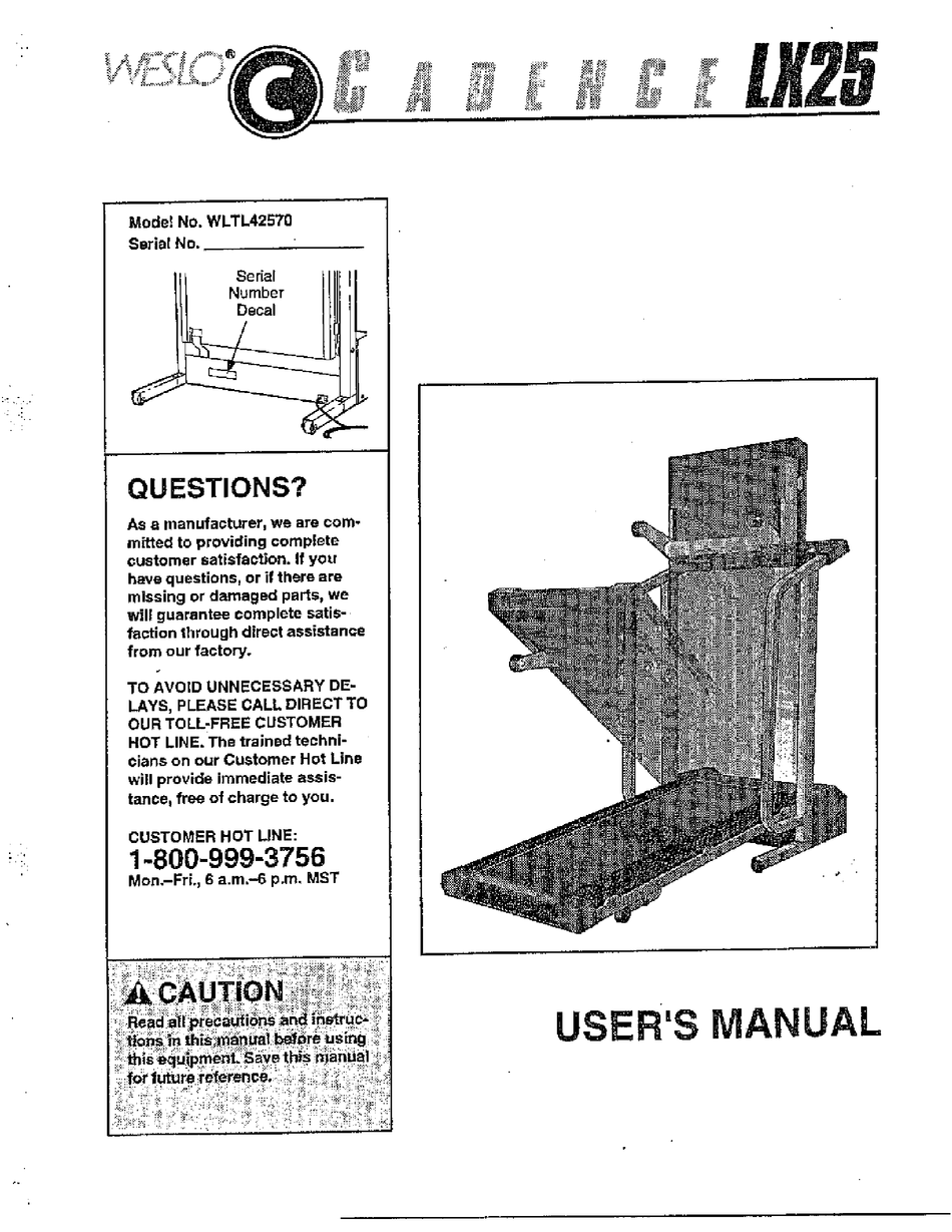 Weslo cadence best sale lx25 treadmill