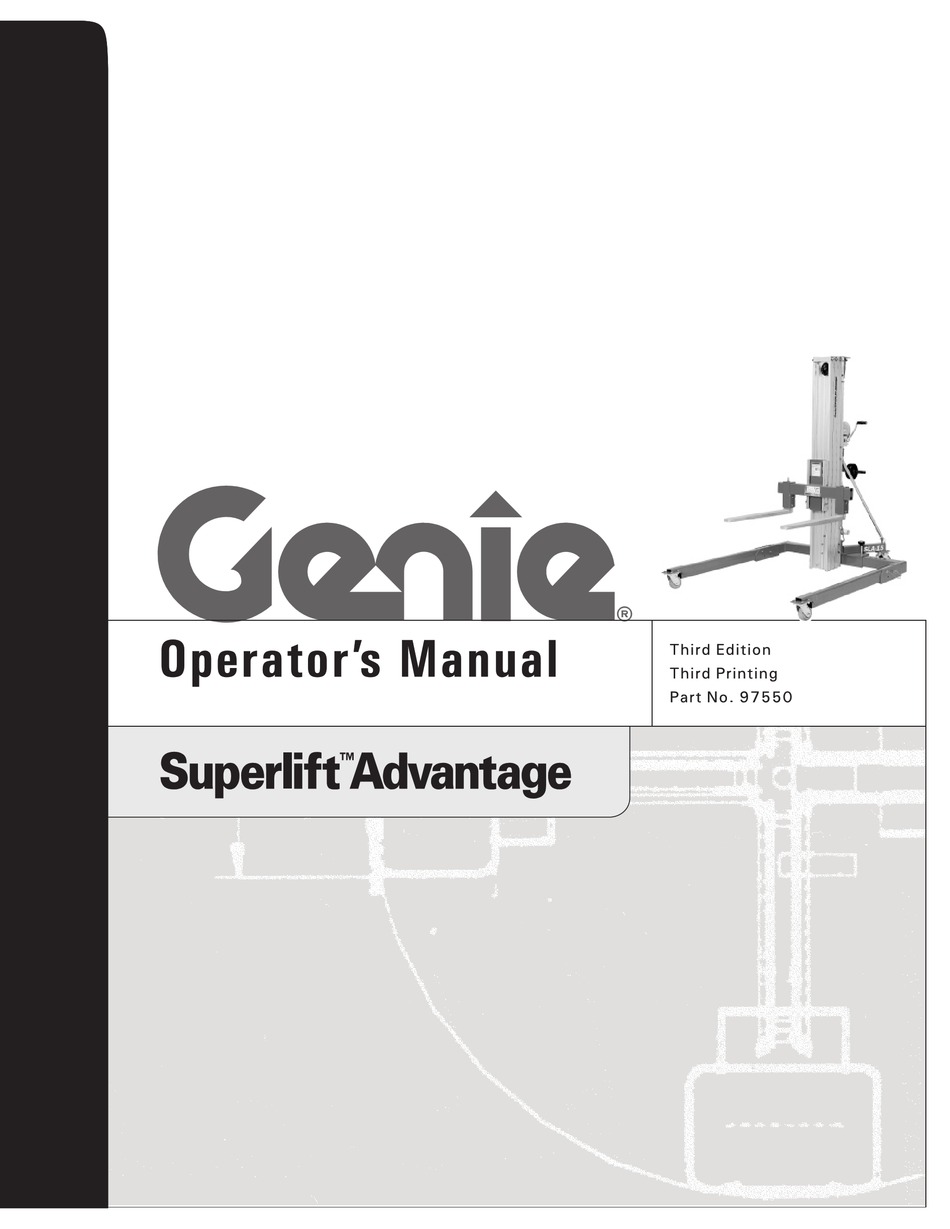 Genie Superlift Advantage Operators Manual Pdf Download Manualslib 2943