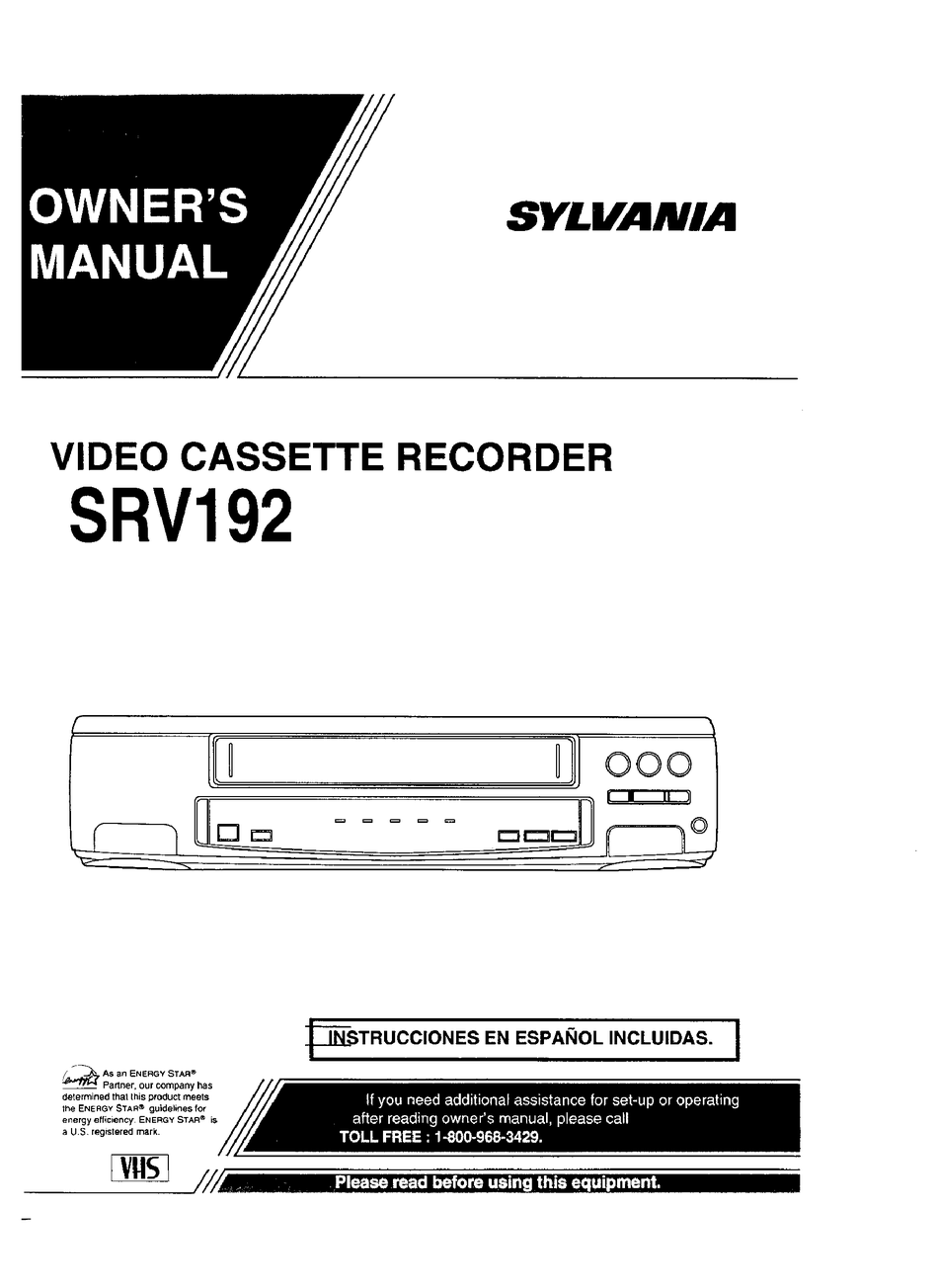 SYLVANIA SRV192 OWNER'S MANUAL Pdf Download | ManualsLib