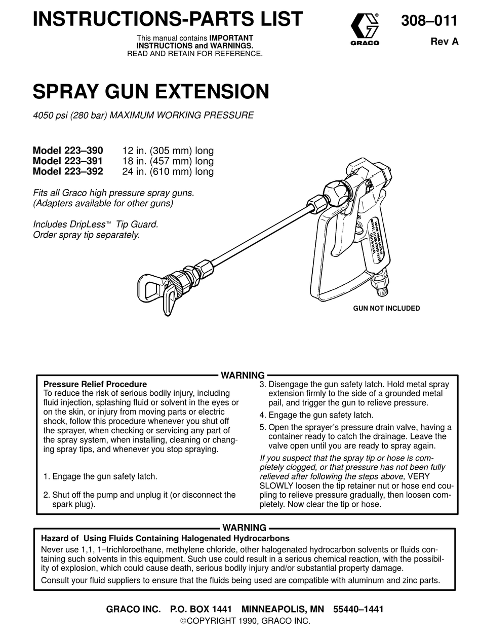 GRACO 223390 INSTRUCTIONSPARTS LIST Pdf Download ManualsLib