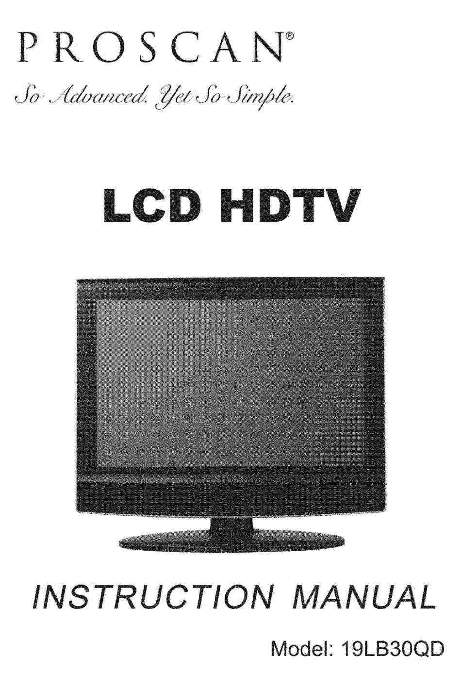 PROSCAN 19LB30QD USER MANUAL Pdf Download | ManualsLib