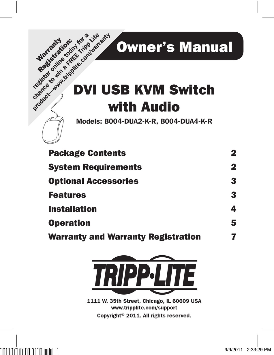 TRIPP LITE B004-DUA4-K-R OWNER'S MANUAL Pdf Download | ManualsLib