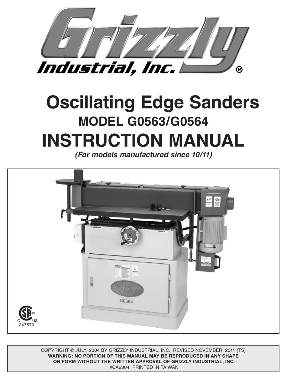 grizzly edge sander