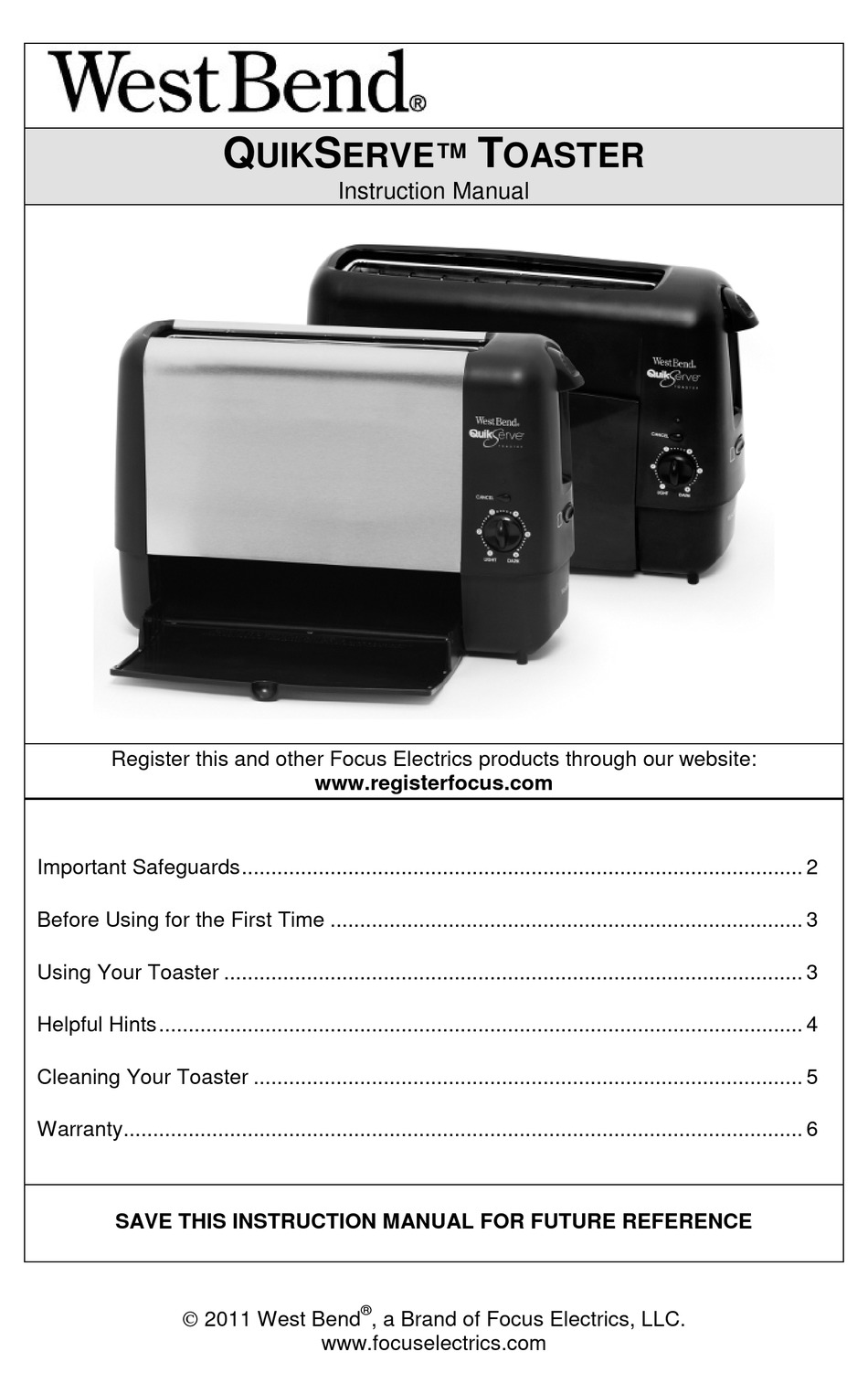 User manual WestBend Versatility 84966RT (English - 40 pages)