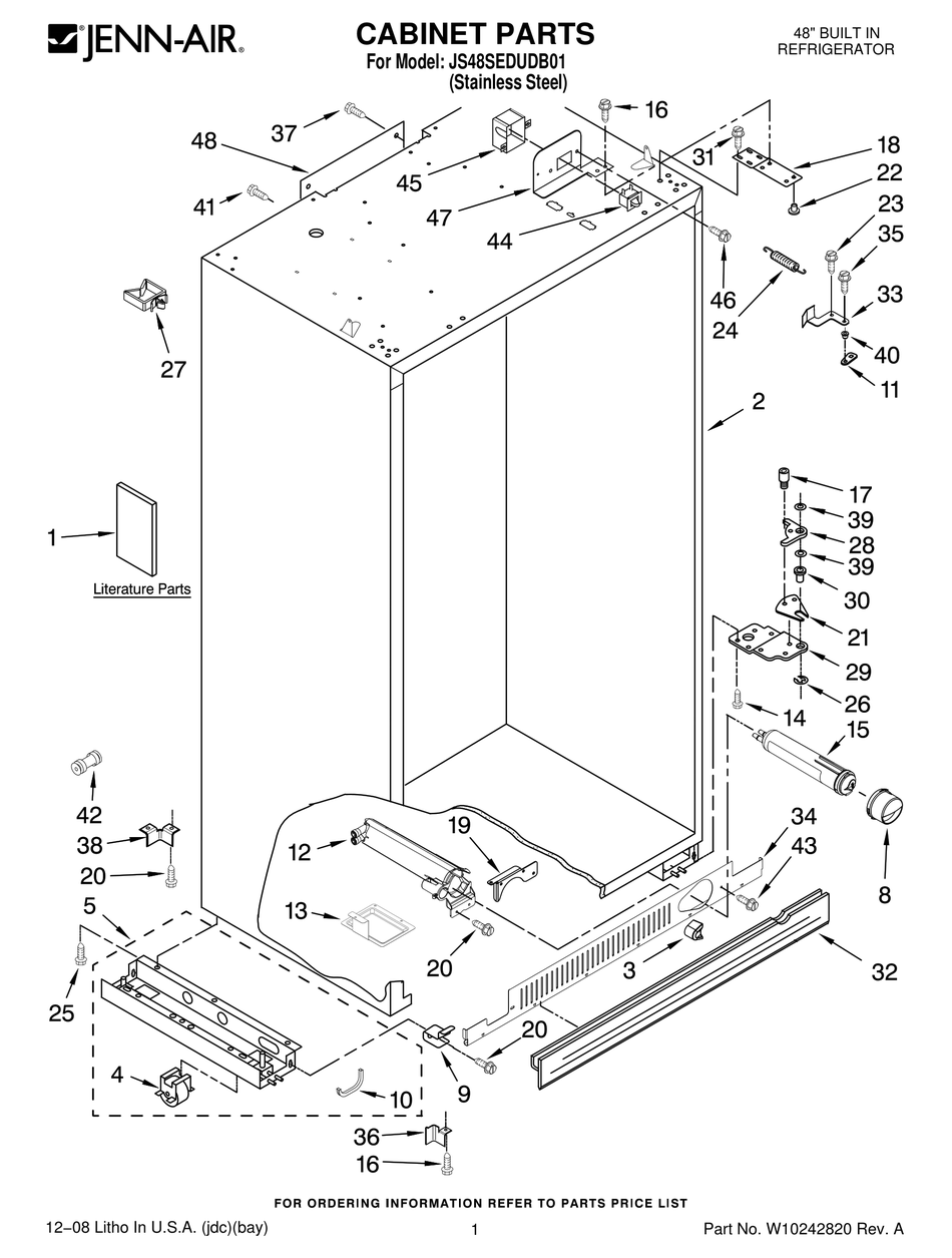 JENNAIR JS48SEDUDB01 PARTS LIST Pdf Download ManualsLib