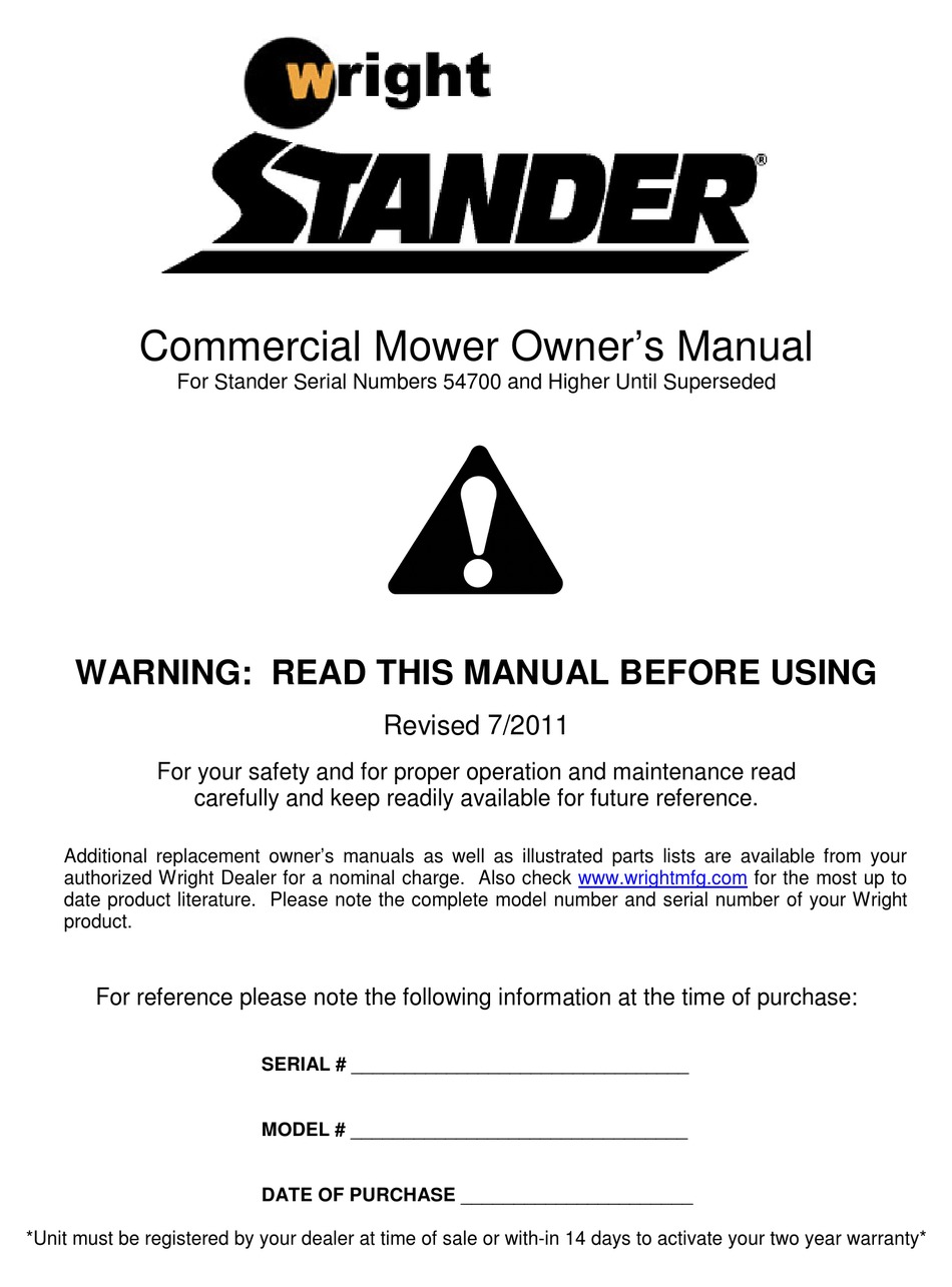 Wright Stander 36 Wiring Diagram - Wiring Diagram and Schematic