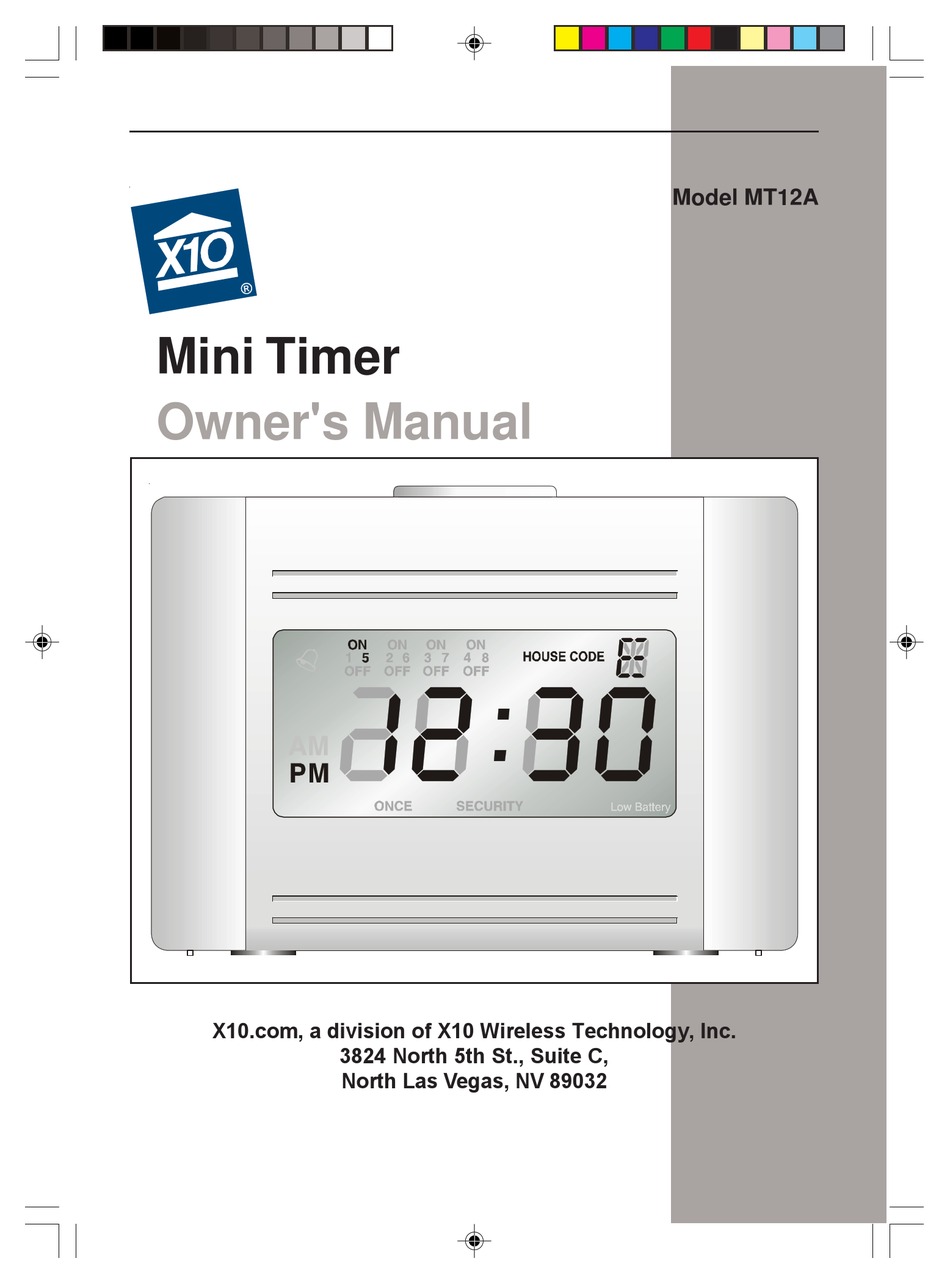 X10 MT12A OWNER'S MANUAL Pdf Download ManualsLib
