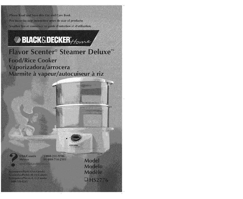 Black & Decker HS2776 Flavor Scenter Deluxe Model Food Steamer and Rice  Cooker