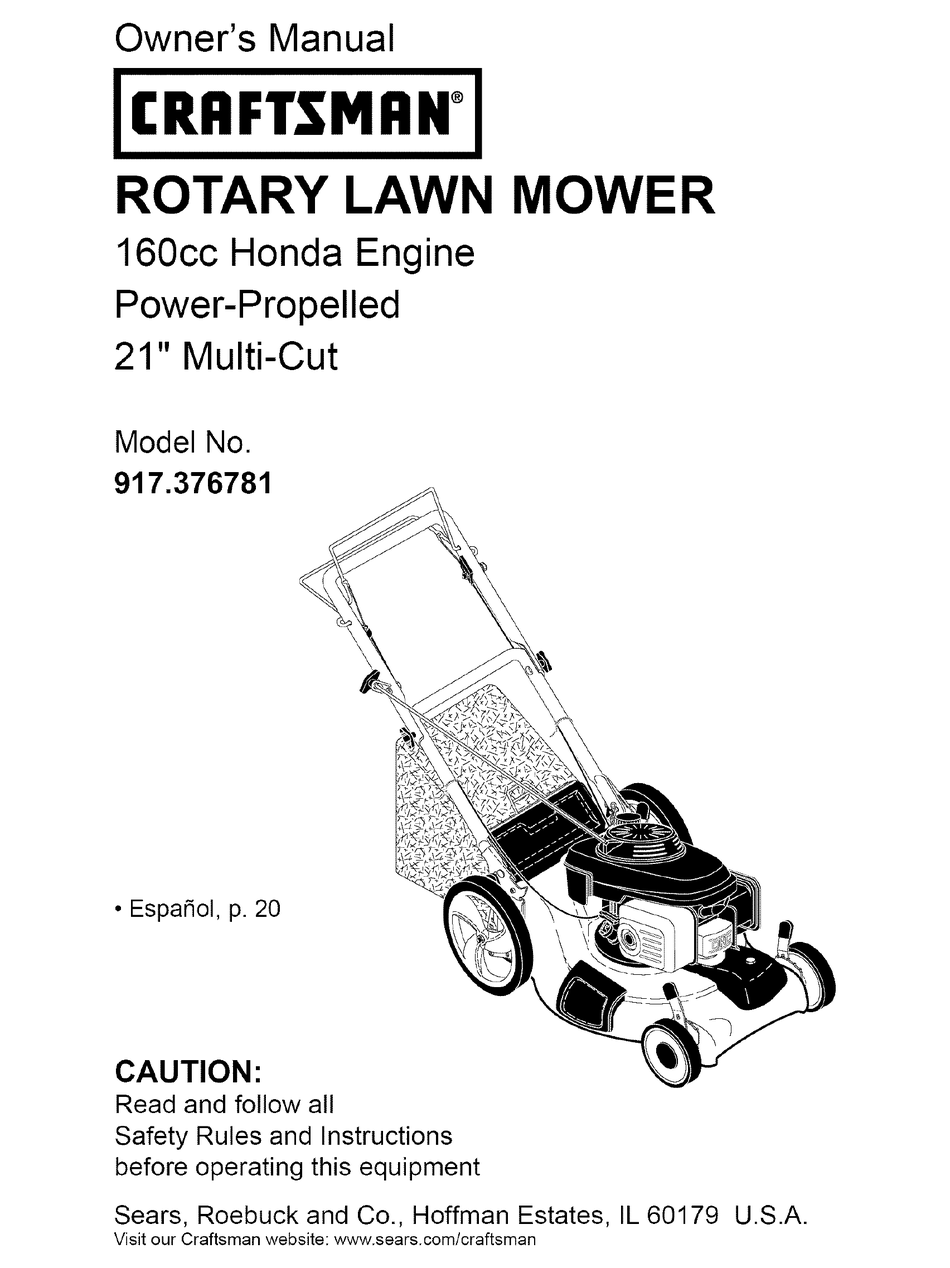 CRAFTSMAN 917.376781 OWNER'S MANUAL Pdf Download | ManualsLib